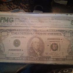 1934A-100 Dollar Bill Star Note Low Serial Number