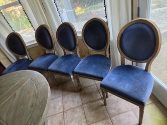 Set of 6 Restoration Hardware Vintage French Round Dining Chairs