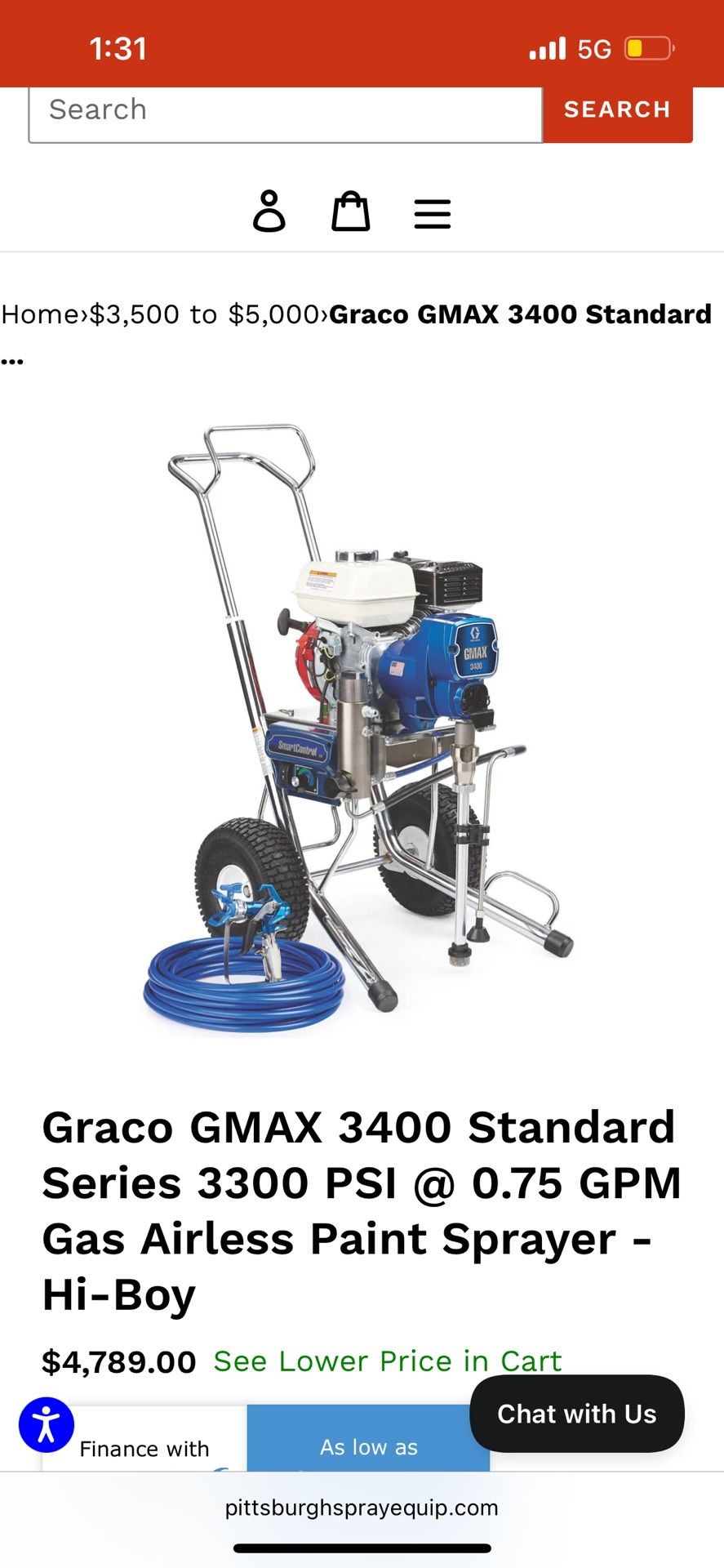 Graco Paint 3400 Gmax In Small Graco