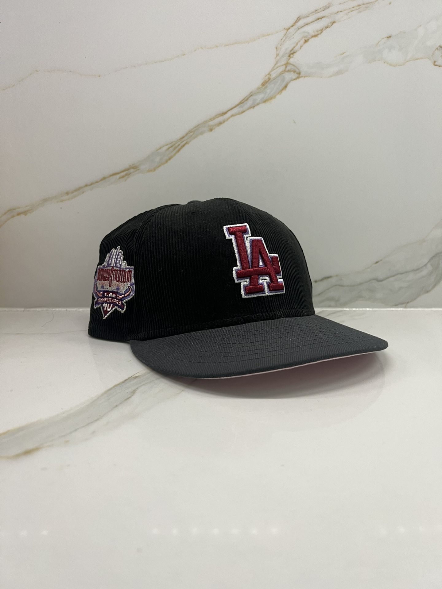 Locker Room Of Downey New Era Los Angeles Dodgers 40th Anniversary Corduroy 5950 Fitted Pink Uv Size 7