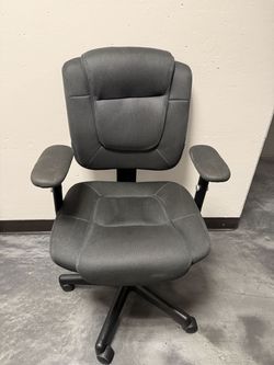 Gray Padded Rolling Office Chair