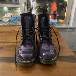Brand new Doc Martens Purple Patent Leather Boots