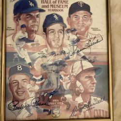 National Baseball Hall of Fame and Museum Yearbook Signed by 5 Hall of Famers