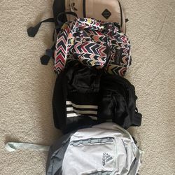 Four school backpacks 