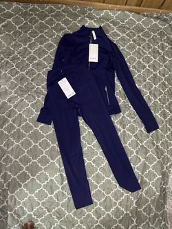 Navy Blue Lululemon define jacket set