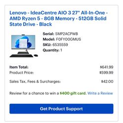 Lenovo, All-In-One Never Used