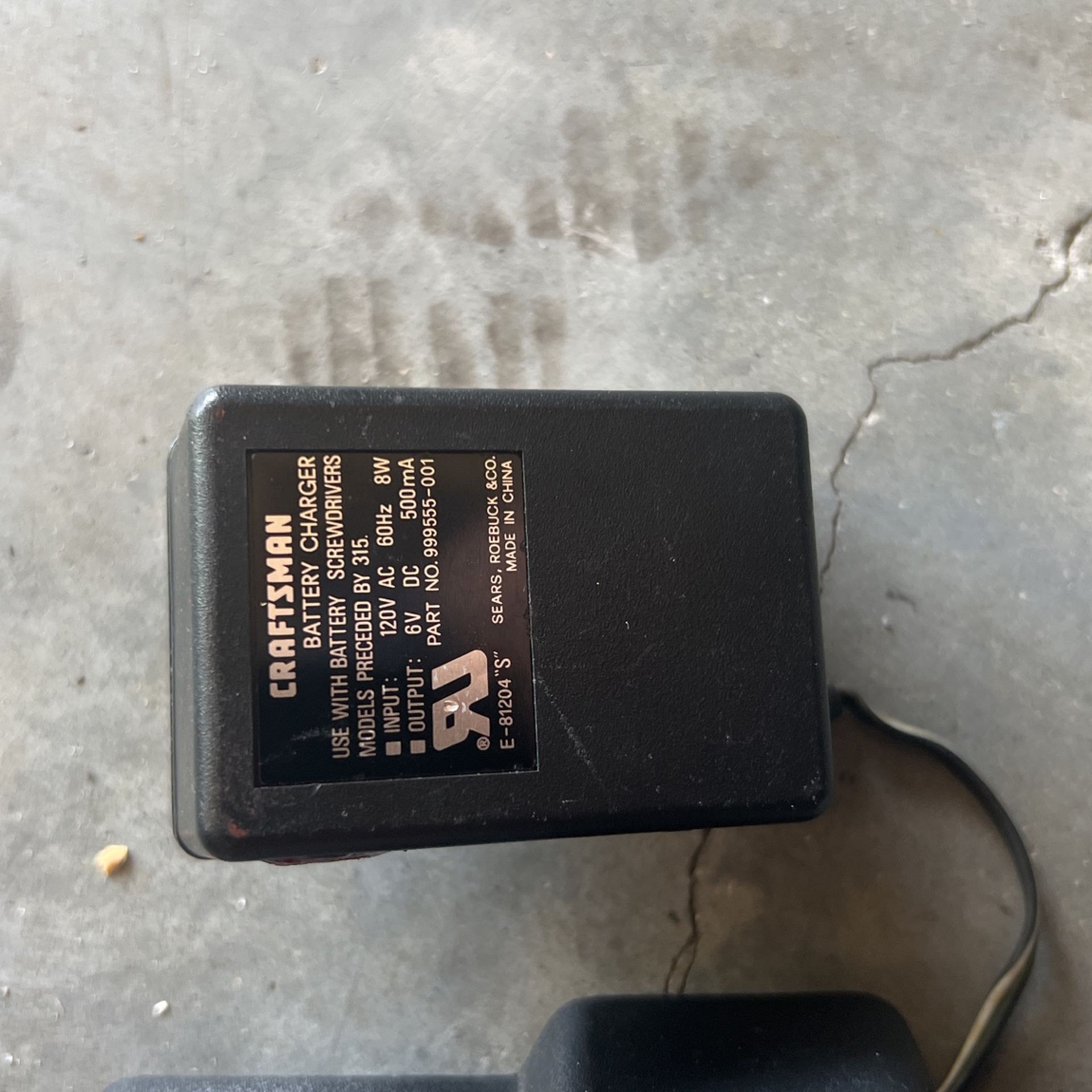 Craftsman Charger 110v -6v For Screwdriver