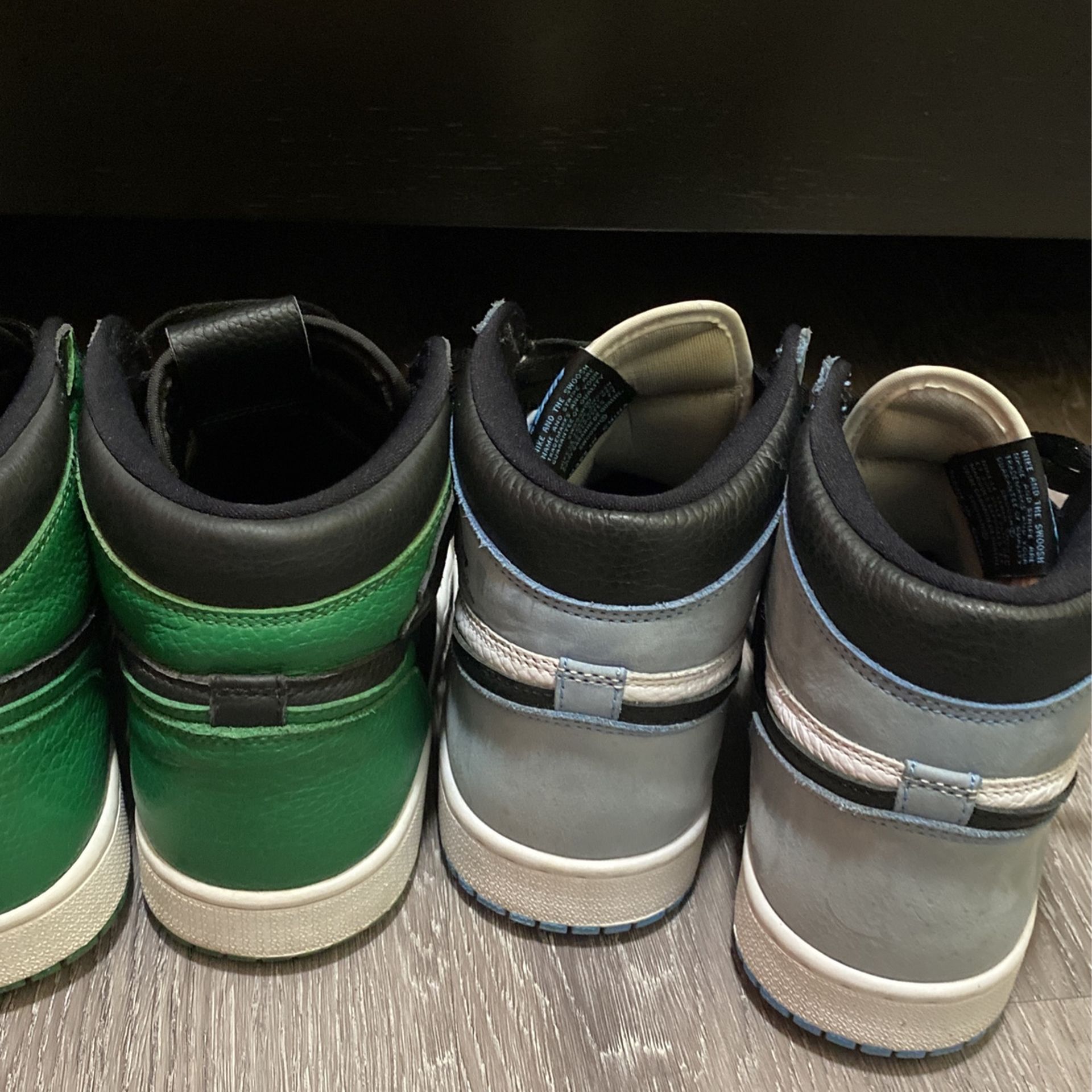 Jordan Pine Green Jordan Military Black Jordan University Blue