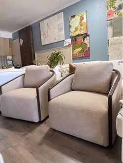 Set of two brand new Pomona Swivel Barrel chair