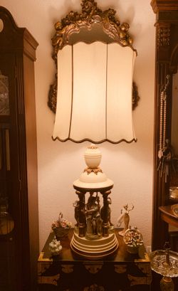 Vintage Italian figural Table Lamp 42”