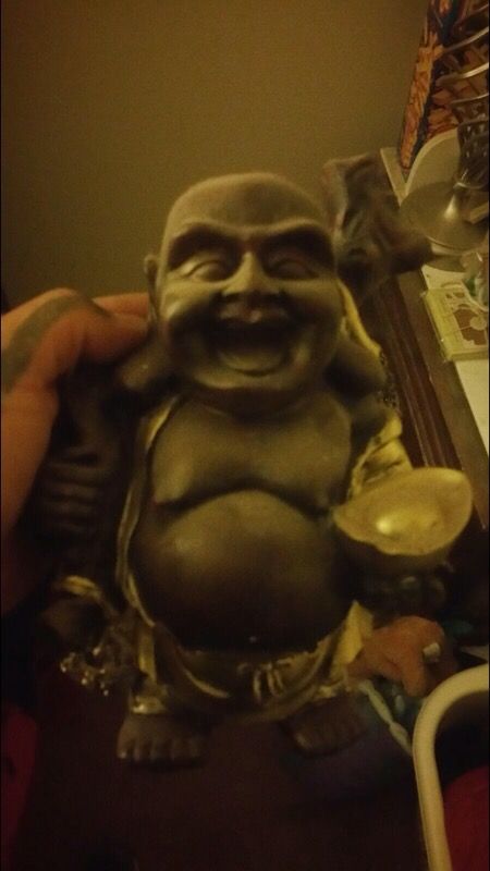 Set of two Buddha statues