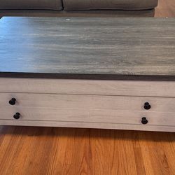 Modern Coffee Table + 2 End Tables Set (Lift Top Storage)