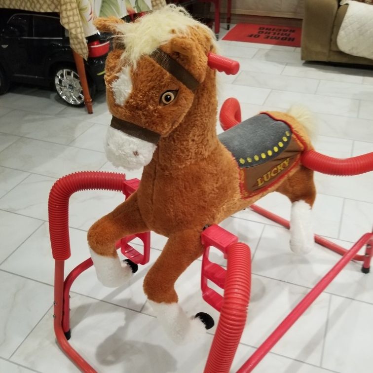 Rockin' Rider Lucky Talking Plush Spring Horse for Sale in Mililani, HI ...
