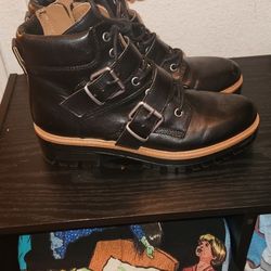 Black Ankle Boots Ladies Women's Size 7