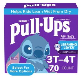Pull-Ups Potty Training Pants for Boys, Size 3T-4T