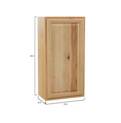 Hampton 21 in. W x 12 in. D x 42 in. H Assembled Wall Kitchen Cabinet in Natural Hickory