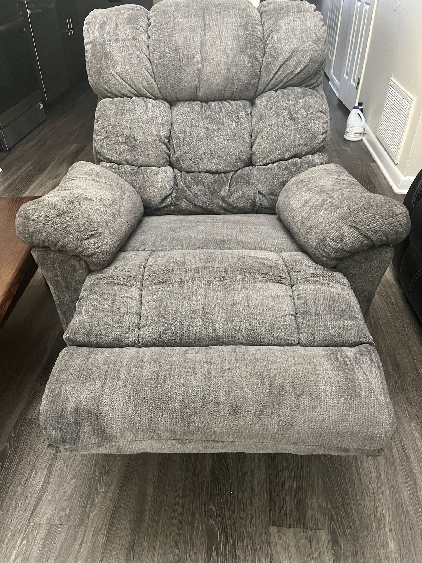 Grey Leather Reclining