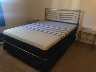 Queen bed with everything is picture