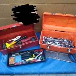 Classic Tool Boxes With Mechanic Stuff 
