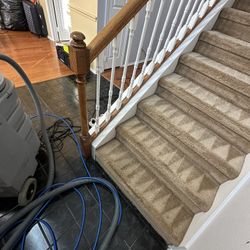 Lavado De Escaleras De Alfombra