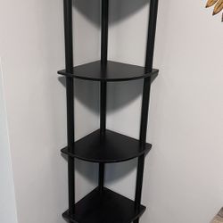 Black 5-Tier Corner Shelf