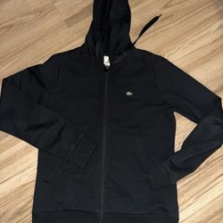 Lacoste Black 40 Full Zip Long Sleeve Hoodie 