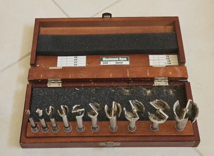 Forstner Bit 1/4”-1-3/8” Wood Drilling Set