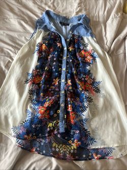Style & Co. Sleeveless Floral Button-Down Blouse size XL