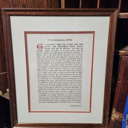 Framed Desiderata Poem by Max Ehrmann