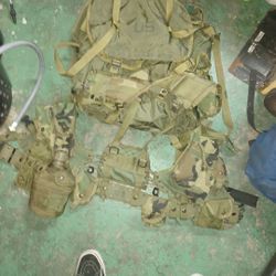 Military Backpack And Vest
