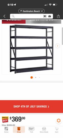 Like-New Husky 5-Shelf Industrial Duty Garage Storage Rack (90" x 90" x 24")