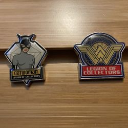 Funko DC Catwoman Wonder Woman Legion Of Collectors Lot Pins And Patch