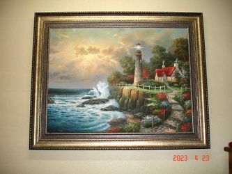 Big Beautiful 5x4ft Lighthouse Painting Art For Home Room Or Office Space