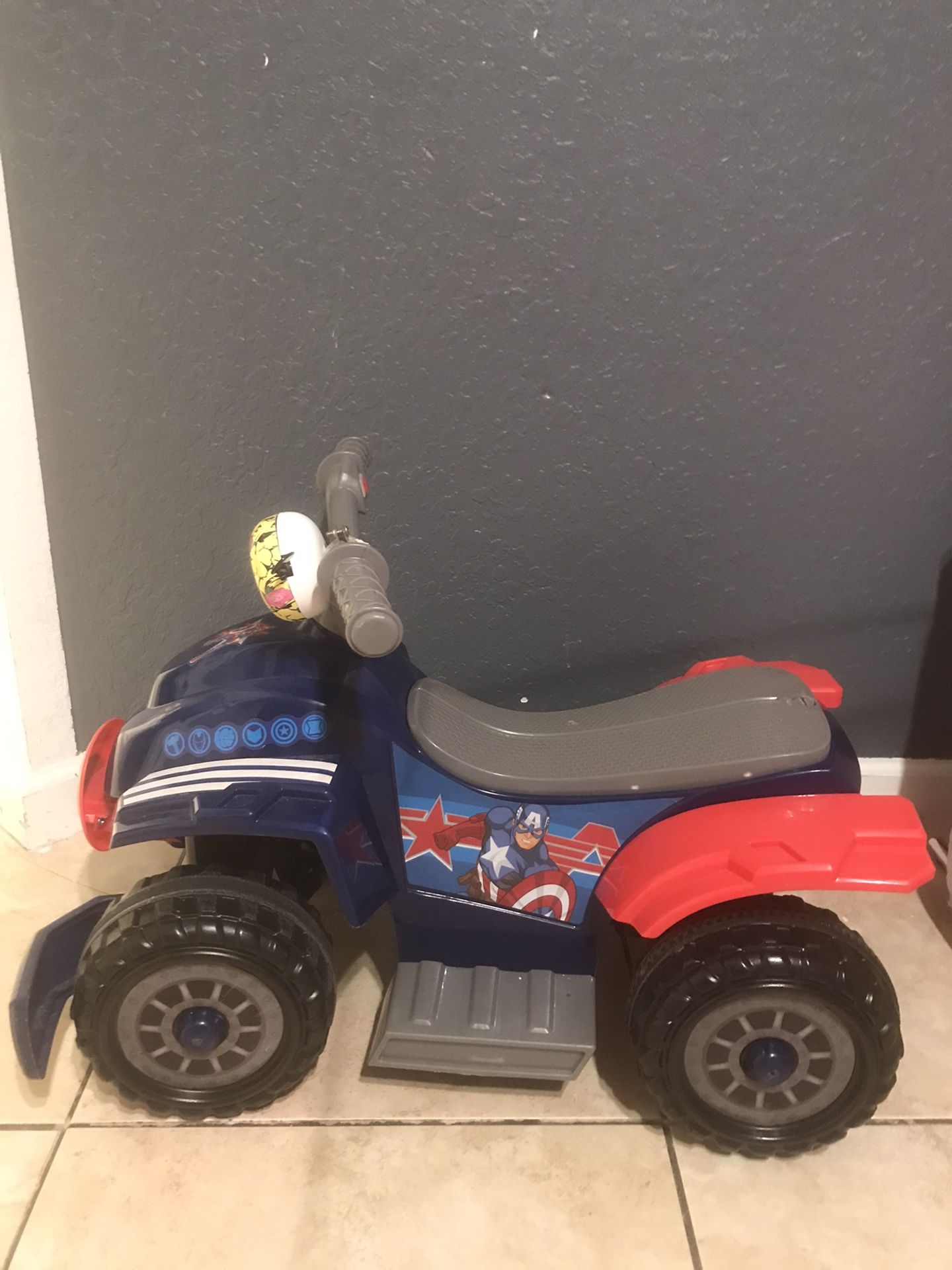 6v Marvel Captain America Toddler Quad Ride on Toy