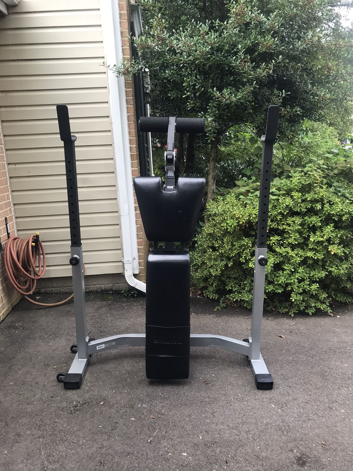 Adjustable heavy duty weight bench with Rack