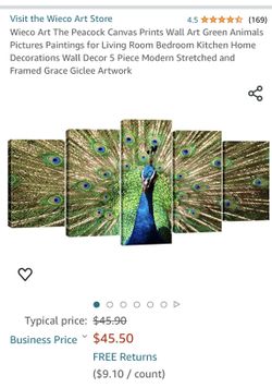Peacock Canvas Artwork