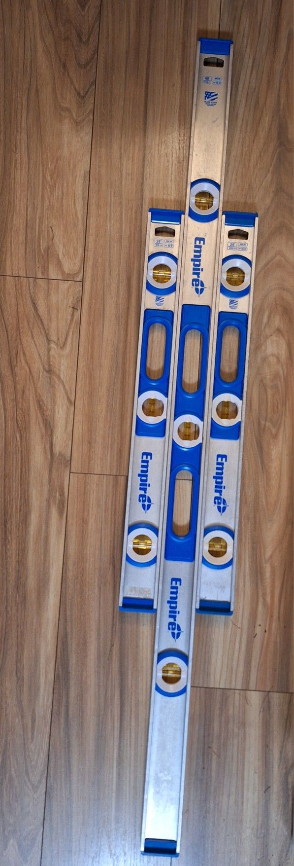 Empire (2 Qty) 24" And (1 Qty) 48" Aluminum Magnetic I-beam Level