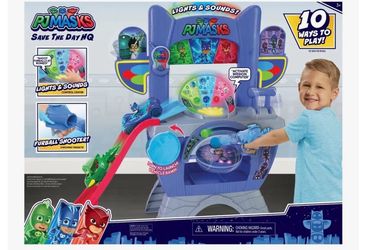 PJ Masks Saves The Day HQ 36-Inch Tall Interactive Playset with Lights
