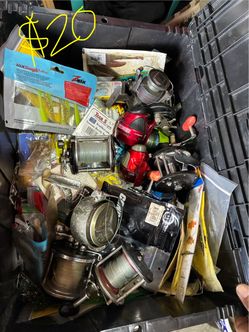 Reels, soft baits etc