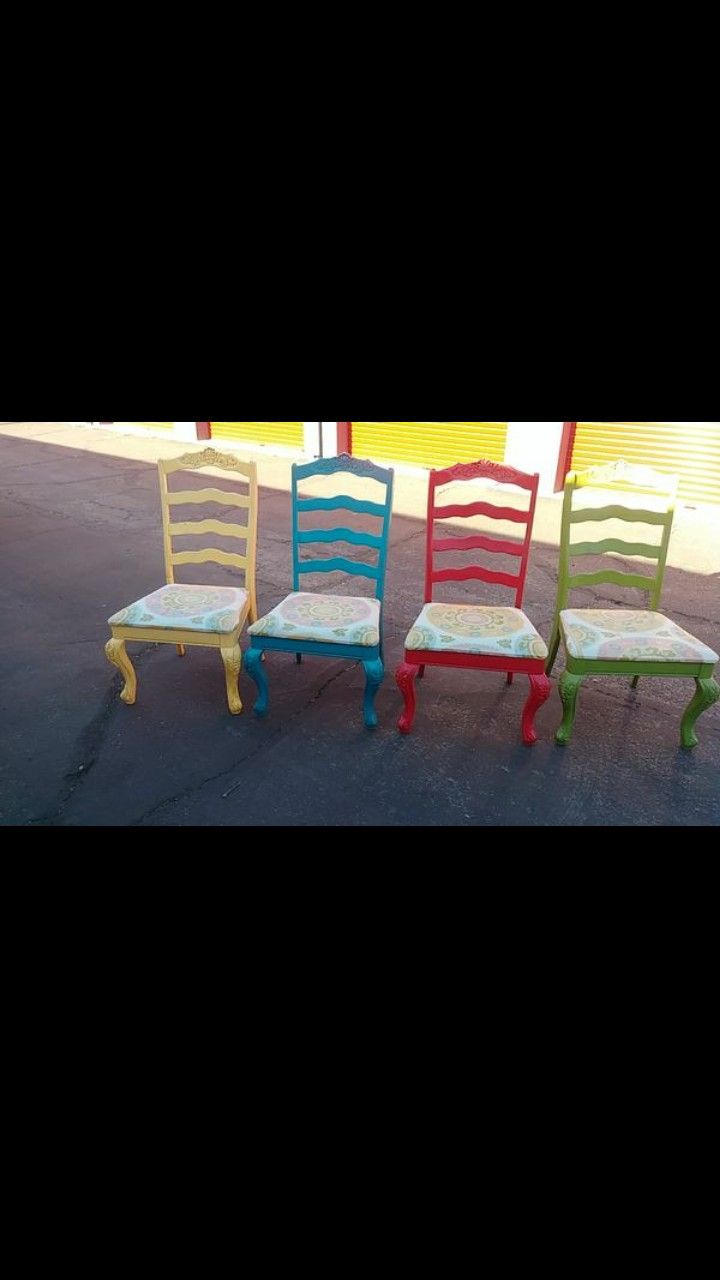 Vintage wood color chairs