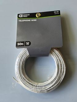 Commercial Electric 50ft White Telephone Wire