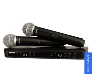 The Shure BLX288/PG58 dual-channel wireless system combines professional-grade audio quality with a user-friendly design, making it ideal for live per