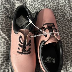 Dr Martens 8053 Quad Jadon Women Size 8 Pink Leather Platform Pisa Oxford Shoes