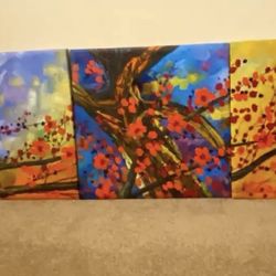 Colorful Triptych Canvas Art