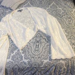 White Cardigan - Size XL