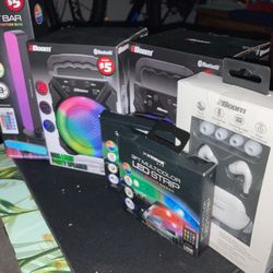 Lighting, Wireless Headphones And Speaker