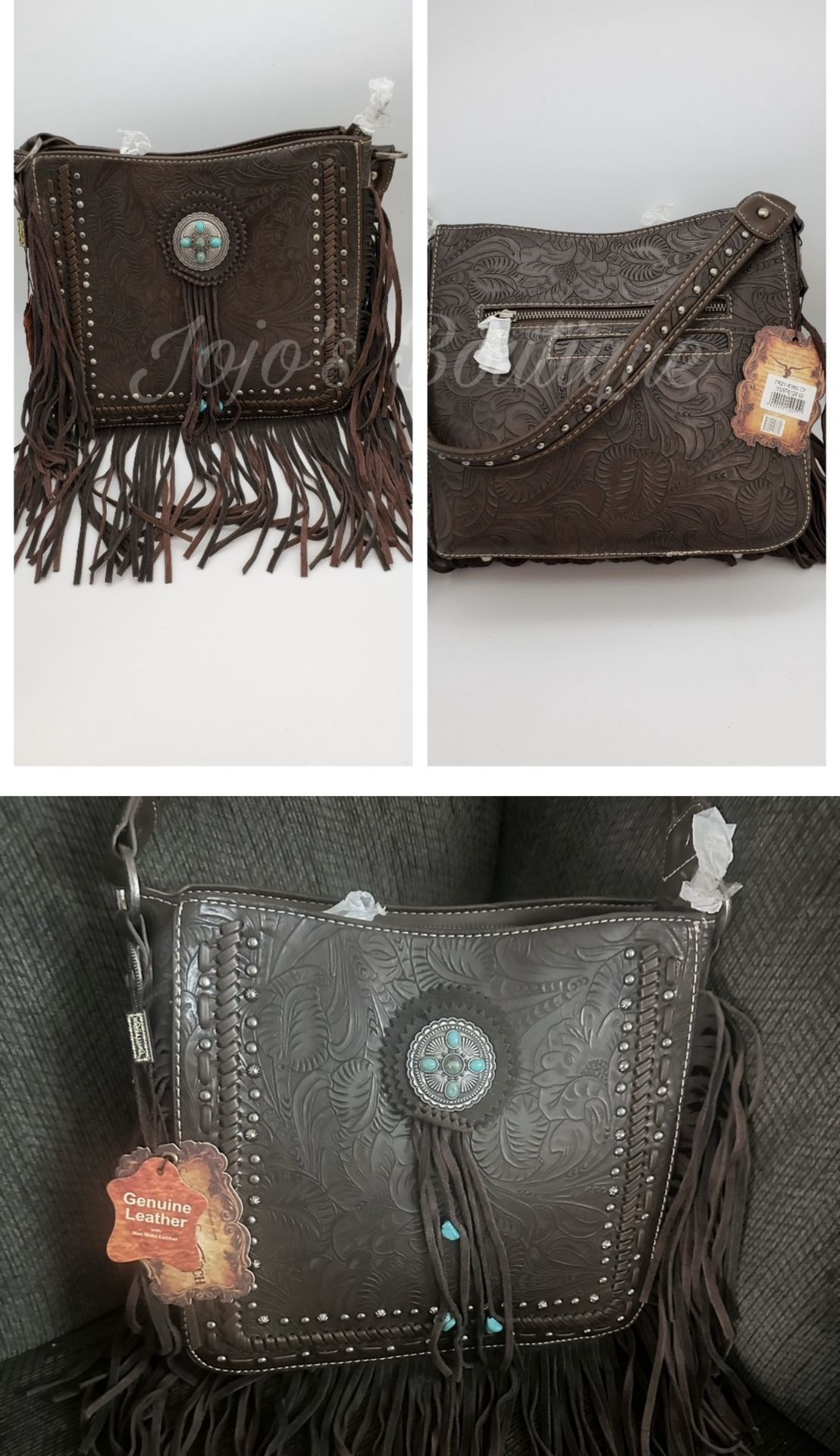Montana West Leather Fringed Crossbody