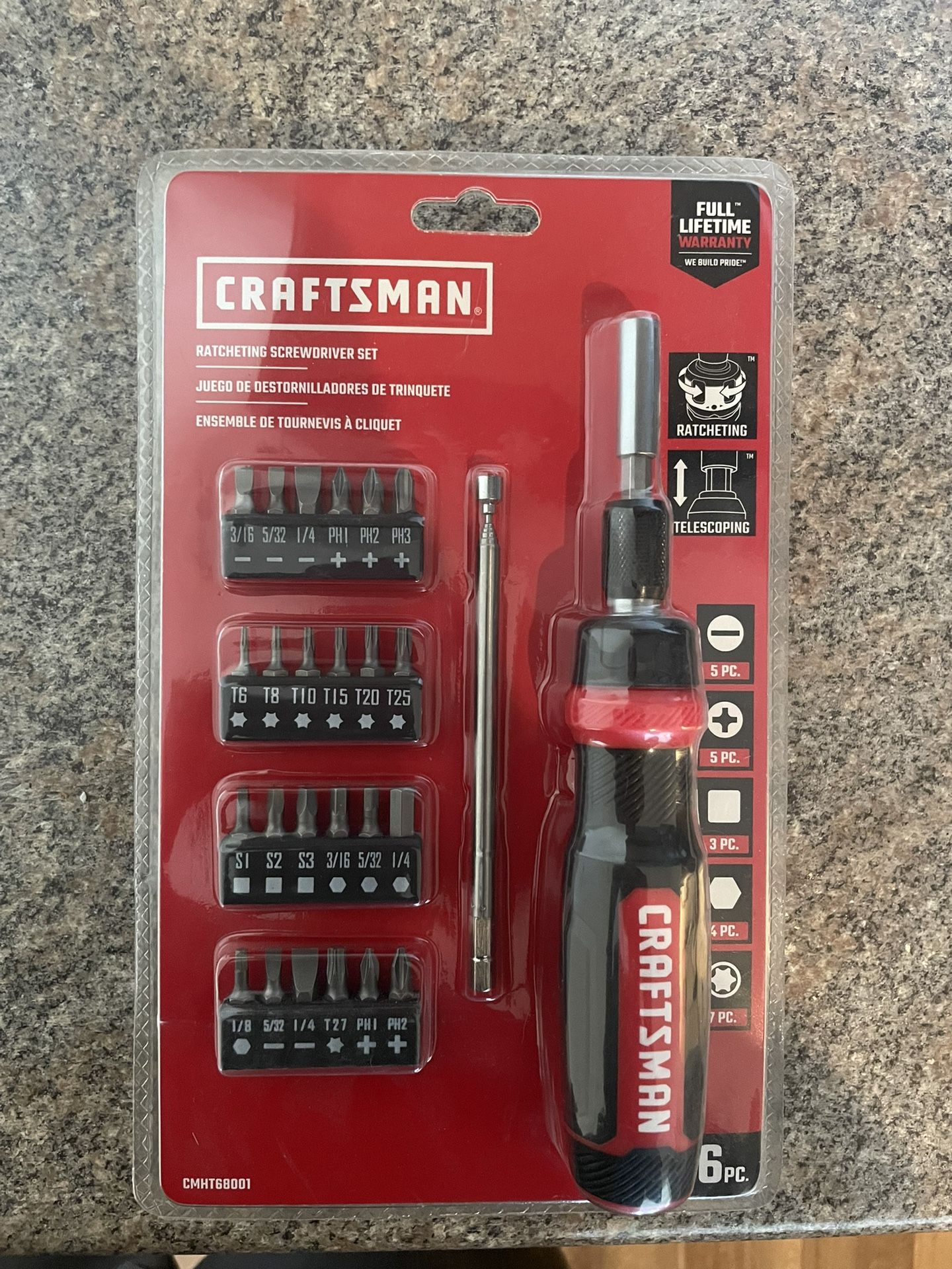 craftsman ratcheting screwdriver set