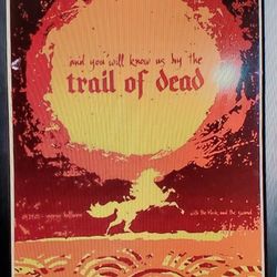 Trail Of Dead Dallas 2005 concert poster signed Pro framed