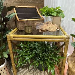 Vintage Bamboo Boho Mail Letter Holder Sorter Organizer Display Wicker Rattan Coastal Retro